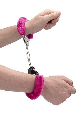 Пушистые наручники Pleasure Handcuffs Furry Pink