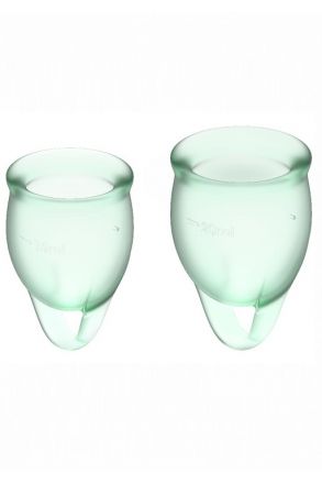 Набор менструальных чаш Satisfyer Feel confident Menstrual Cup Light green