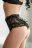 Эротические трусики Norddiva черные кружевные со шнуровкой размер S
