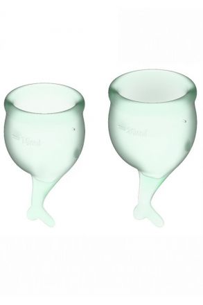 Набор менструальных чаш Satisfyer Feel secure Menstrual Cup light green