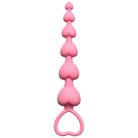 Анальная цепочка Heart&#039;s Beads Pink
