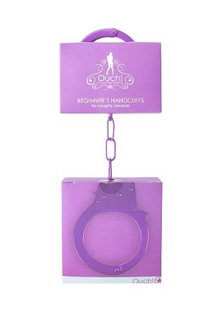 Металлические наручники Beginner&#039;s Handcuffs Purple