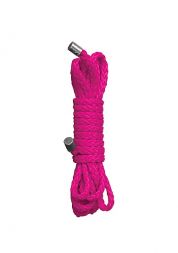 Розовая веревка для бондажа Kinbaku Mini Rope 1,5 метра