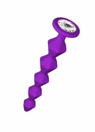 Анальная цепочка с кристаллом Emotions Buddy Purple