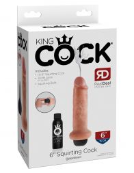 Кончающий фаллоимитатор King Cock 6 Squirting Cock Flesh