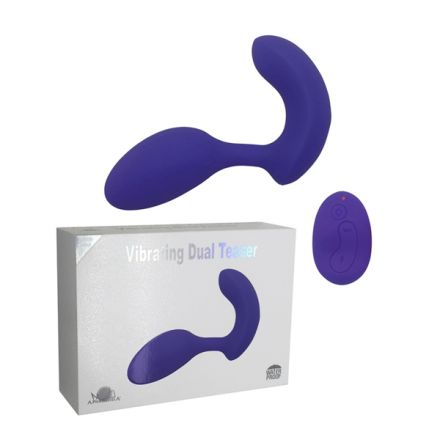 Фиолетовый безремневой страпон Vibrating Dual Teaser