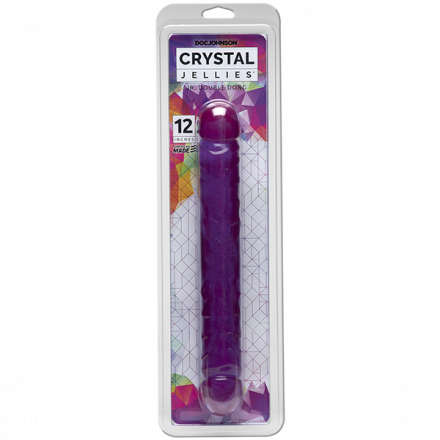 Фаллоимитатор Crystal Jellies 12 Jr. Double Dong Purple
